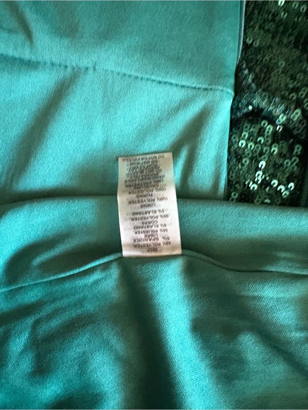 Vince Camuto Emerald Green Sequined Balloon Sleeve Sheath Dress Size 12 VCI 3204 - Picture 10 of 16